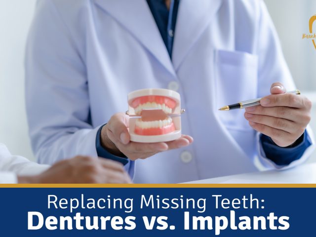 Replacing Missing Teeth: Dentures vs. Implants (featured image)